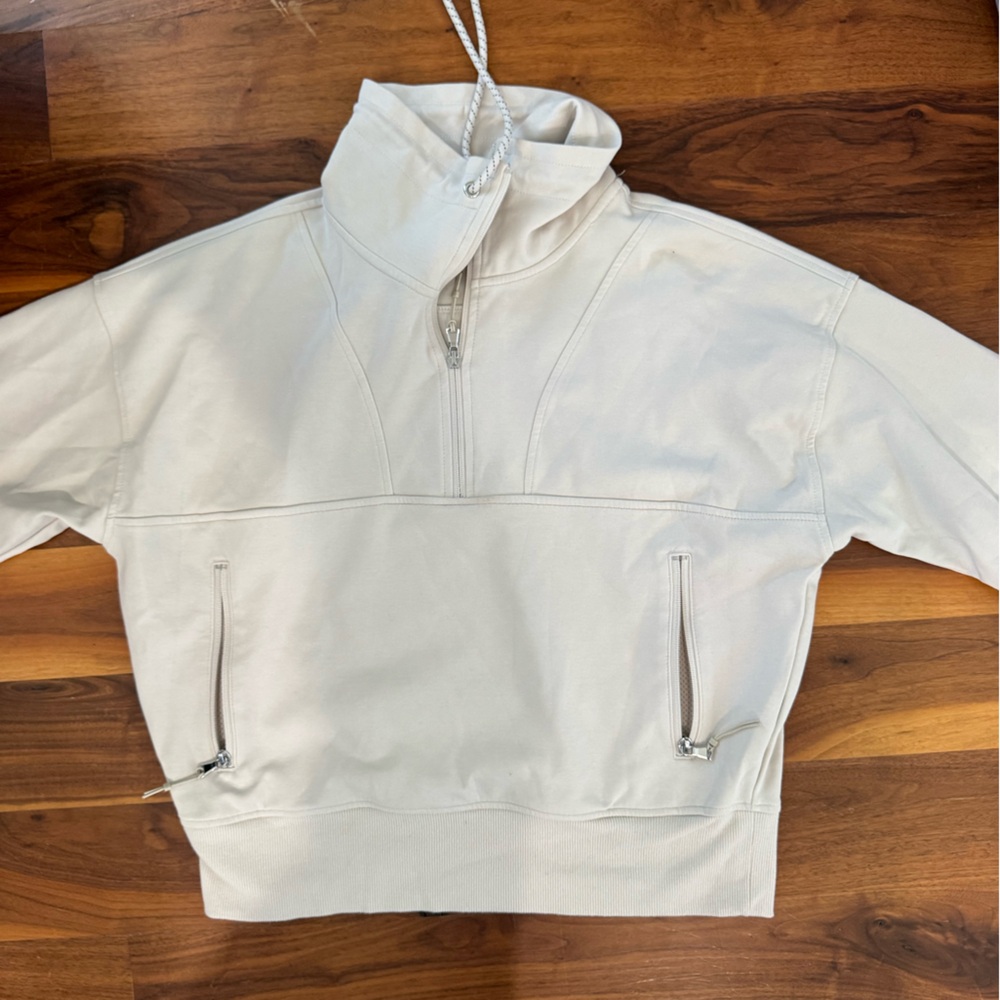 Cream Half-Zip Pullover